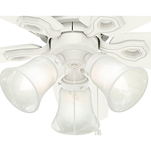 Hunter Builder Indoor Low Profile Ceiling Fan with LED Light and Pull