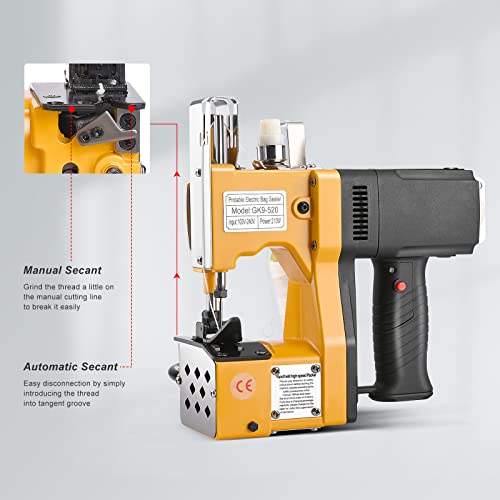 Kotsy 220 V Sewing Machine for Bags 2 Seconds/Bag, Sewing Machine for Bags/Fabric/Rice/Paper/Plastic Bags for Sewing Bags