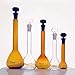 25ml Volumetric Flask with Ground Glass Stopper, Class A, 3.3 Borosilicate Glass with White Graduation, HUAOU, Pack of 1
