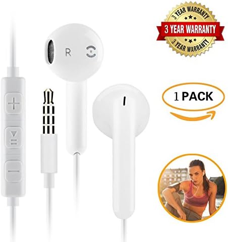 Apple earphones Ancoki,Earbuds, Stereo Headphones and Noise Isolating headset , Mic and Remote Control for Apple iPhone iPod iPad Samsung Galaxy LG HTC (1 PACK)