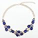 Firstmeet Shiny Resin Water Drop Collar Necklace with Earrings
