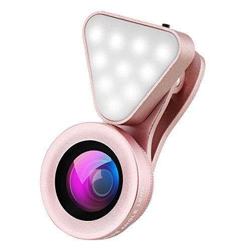 Wallfire 3 in 1 Cell Phone Lens with 3 Adjustable Brightness Fill Light,15X Macro 0.4X-0.6X Wide Angle Lens, HD Camera Lens for iPhone 7/7 Plus/6s/6s Plus/6/5, Samsung & Most Smartphones - Thumbnail 7