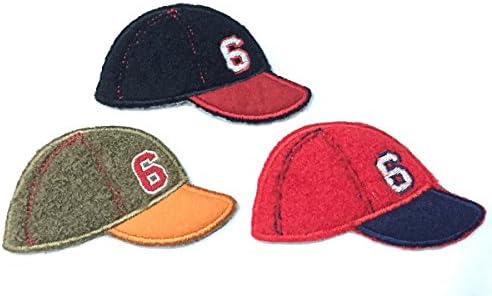 3 Pieces of Cap Patch Embroidered Iron On / Sew On Patches for Clothing,Jacket,Shirt,Polo,Vest,Hat,Backpack and More...by BossBee