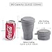 Ecoart Silicone Collapsible Travel Cup for Outdoor Camping and Hiking Big Capacity With Lid (1 Pack) (Gray)