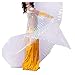 Pilot-trade clothing trade co.,Ltd Wuchieal Women's Professional Belly Dance Costume Angle Isis Wings No Stick Whtie