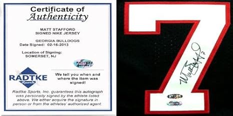 matthew stafford georgia jersey