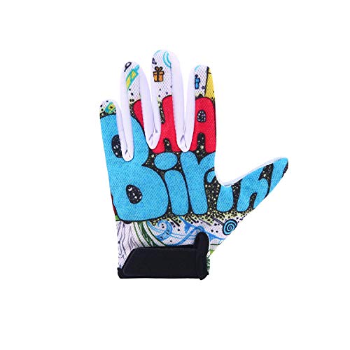 Roaming Kids Gloves for Age3-10, Great for Boys Girls Outdoor Sports, Cycling, Riding, Climbing, Scooter etc. (3-4Years, HappyBirthday-Long Finger)