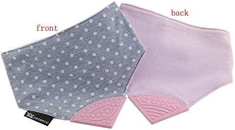HPYP 1PCS Soft Cotton Baby Bandana Bibs - Neckerchewing Classic Chic Teething Bib- Best for Teething &amp; Drooling (Gray)
