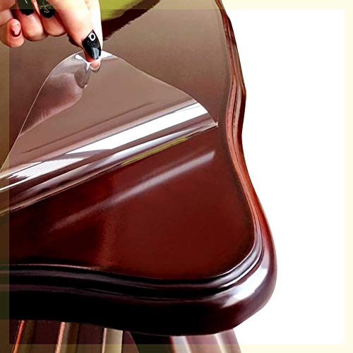 HOHOFILM Clear Self Adhesive Furniture Protective Film Cover Transparent Dinning Table Protector Coffee Table Top Marble Countertop Film,60"x118"