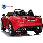 BC BABY COCHES Jaguar F-Type SVR Coche eléctrico para niños con batería 12v, Mando Control Remoto teledirigido para Padres, Licencia Oficial, asa de Transporte y Maletero. (Rojo)