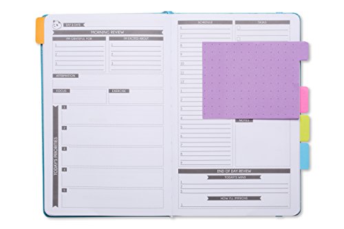 Sticky Notes by Panda Planner - Bookmark, Prioritize and Set Goals with Color Coding - 60 Ruled Lined Notes (4x6"), 40 Dotted Notes (3x4"), 40 Blank Notes (2.7x4.2") - 140 Total Tab Divider Notes