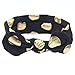 DZT1968® Baby Girl Wide Round Dot Rabbit Ear Headband Head Wrap Hair Band Turban Headwear (Black)