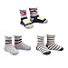 TeeHee Kids Boys Fashion Variety Cotton Crew 9 Pair Pack Gift Box (3-5Y, Vintage)