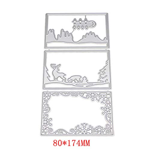 Shoresu Cutting Die,Metal Cutting Dies Cutting Stencil DIY Scrapbooking Embossing Paper Cards Home Decor - Christmas Elk
