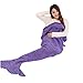 Kihanny Living Room Mermaid Tail Knit Crochet Mermaid Blanket for Kids and Adults, 71