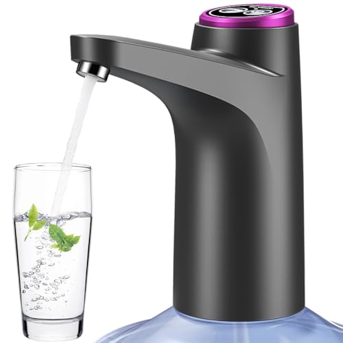 JESWO Dispensador de Agua Garrafon, Bomba para Garrafon de Agua | Portátil USB Recargable Bomba de Agua garrafon, Garrafon Dispensador Eléctrica Inalámbrica para Barbacoas, Casa