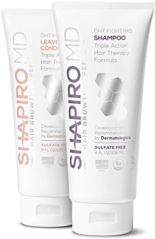 Hair Loss Shampoo and Leave in Conditioner DHT Fighting Vegan Formula