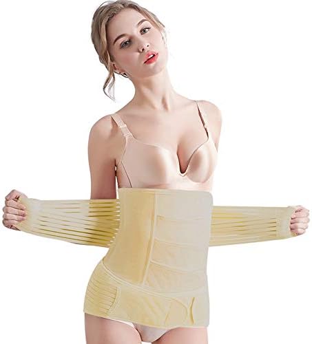 Upgrade Postpartum Belly Band Maternity Belt Support for Pelvic Repair Band and Steel Bone Supports The Back to Relieve Back Pain(Beige,X-Large)