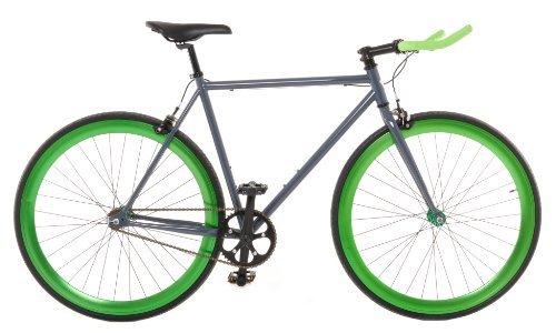 UPC 804551097454, Vilano Edge Fixed Gear Single Speed Bike, Small, Grey/Green