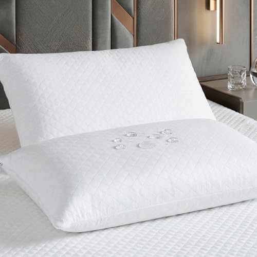 Kit 2 Protetor de Travesseiro Impermeável e Antialérgico Matelado 70x50 com Zíper - Capa de Proteção Contra Líquidos, Suor e Manchas, Antiácaro Silencioso