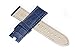24mm Grain Leather Strap Navy Blue Deployment Watch Band Blue Stitch Made for PANERAI by Vintage G