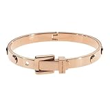 Michael Kors MKJ1821 Rose Gold Astor Buckle Bangle Bracelet