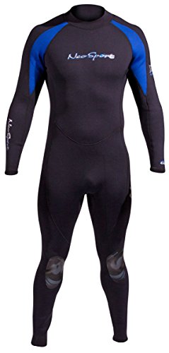 UPC 749819528731, NeoSport Wetsuits Men&#39;s XSPAN 7mm Full Jumpsuit, Blue Trim, Large - Diving, Snorkeling &amp; Wakeboarding