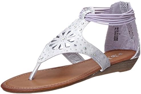 Rbls Women's Alleh Dress Sandal, Silver, 8.5 M US