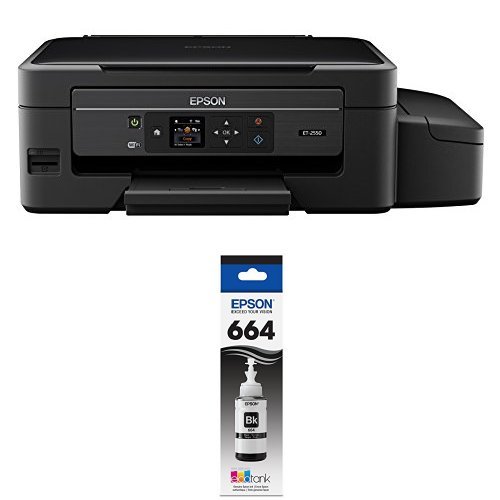 Buy Epson Expression ET-2550 EcoTank Wireless Color All-in-One Supertank Printer with Ink Bundle 