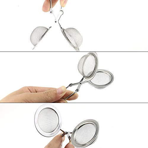 Oopsu 6 Pack Stainless Steel Tea Snap Ball, Ball Shape Tea Infuser with Handle, Tea Mesh Stainless Steel Strainers