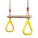 Pellor Children's Trapeze Swing Multifunction Wooden Playset With Plastic Rings