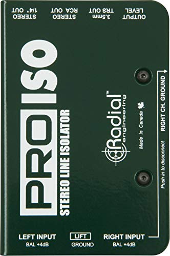 Radial Engineering PRO ISO Stereo Line Isolator +4dB to -10dB with Radial Transformer (Certified Refurbished)