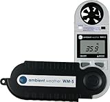 Ambient Weather WM-5 Handheld Weather Station w/ Windspeed, Temperature, Humidity, Dew Point, Heat Index, Pressure & Altitude by Ambient Weather
