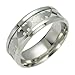 FeixingJewelry Glow in The Dark Silver Batman 316L Titanium Stainless Steel Silver Ring Band