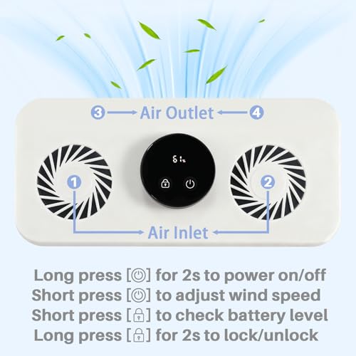Sendowtek Summer Baby Car Mat, Universal Pushchair Pad with Adjustable Fan, Breathable Cover for Outdoor Indoor Cot Car Seat