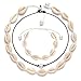 XOCARTIGE Puka Shell Choker Necklace for Women Sea Shell Necklace Bracelet Set Pearl Choker Summer Beach Jewelry