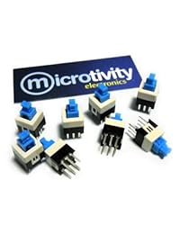 microtivity im211 push and lock Interruptor de botón (Paquete de 8)