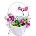 Eamall Bowknot Wedding Flower Girl Basket Faux Pearl Rhinestone Decor Ivory (wedding basket No 2)