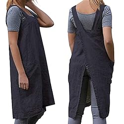 Women's Cross Back Pinafore Apron with Large