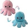 N2 CUTE DOUBLE SIDED OCTOPUS Plushy Uk. Show Your Mood Without Saying A Word. PINK & LIGHT BLUE Double Sided Plushie Squid Gift.