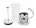 Designer French Coffee Press, Premium Quality, 8 cup (34 oz /1 liter), Stainless Steel Base, Borosilicate Glass Carafe, Sealable Lid