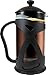 Coffee Maker French Press:by SterlingPro [Double Filter - the Purest home-brewed coffee/tea] Gift 2 Free Bonus Screens [Premium Stainless Steel] [Thick Heat-resistant Glass Pot (34 oz, mirror)