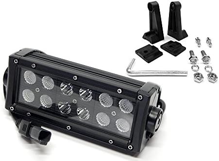 75075 Black 7.5" LED Light Bar (Face Str, Dbl Row, Combo Flood/Beam 36w/DT Harness 79900/3,600 Lumens)
