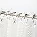 Riyidecor 18-Pack Metal Shower Hooks Chrome Stainless Steel Shower Curtain Rings for Bathroom Shower Curtain Rod Rustproof