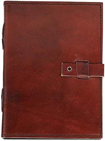 WerKens Leather Journal Travel Diary an Exclusive Handmade Paper Notebook (Brown 4, 7 inch x 5 inch)