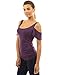 PattyBoutik Women Scoop Neck Cut Out Flutter Sleeve Blouse (Dark Purple Medium)