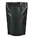 Matte Black 5” X 7 ¾” Aluminum Foil Stand Up Airtight Zipper Pouches Smell Leak Proof Food Herb Coffee Protein Powder Storage Bags (25, 5