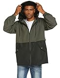 poriff Men’s Lightweight Raincoat Waterproof Active Outdoor Hooded Rain Jacket Trench Coats