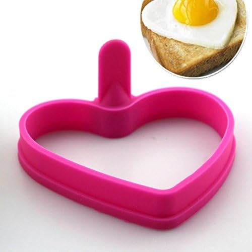 HOVUK® Silicone Heart Egg Mould Pan Cake Shaper Fry Egg Ring Mold (1x Heart)