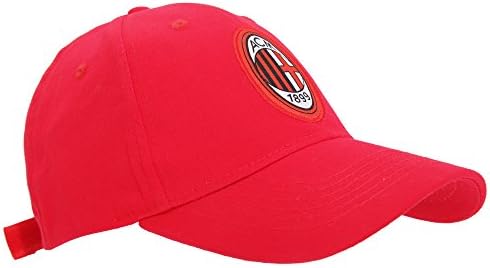 AC Milan Official Core Football Crest Baseball Cap (One Size) (Red)